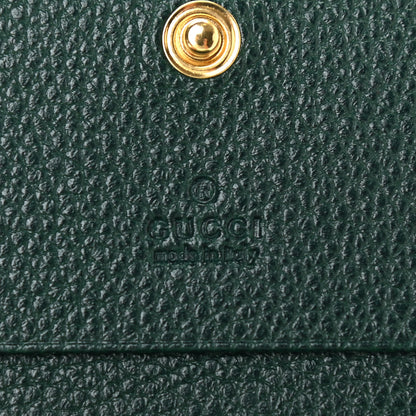 Gucci Grainy Calfskin Zumi Chain Card Case Wallet Vintage Green 5 of 8