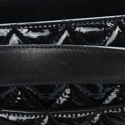 Chanel Patent Quilted Grand Shopping Tote GST Black 13 of 14