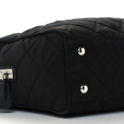 Prada Nylon Tessuto Impuntu Quilted Shoulder Bag Black 8 of 9