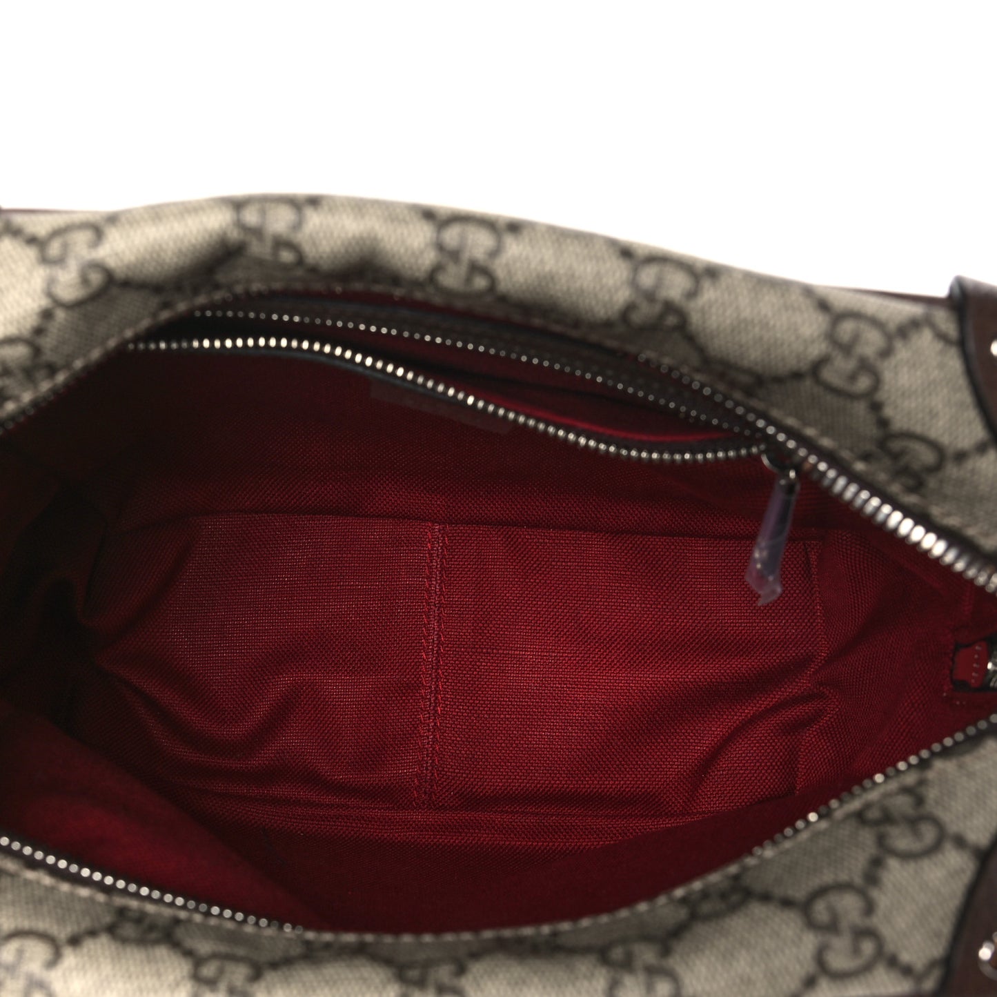 GG Supreme Monogram Textured Calfskin Square Messenger Bag Beige Ebony New Acero