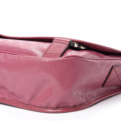 Gucci Imprime Monogram Medium Double Buckle Flap Messenger Bag Vintage Rose 7 of 10