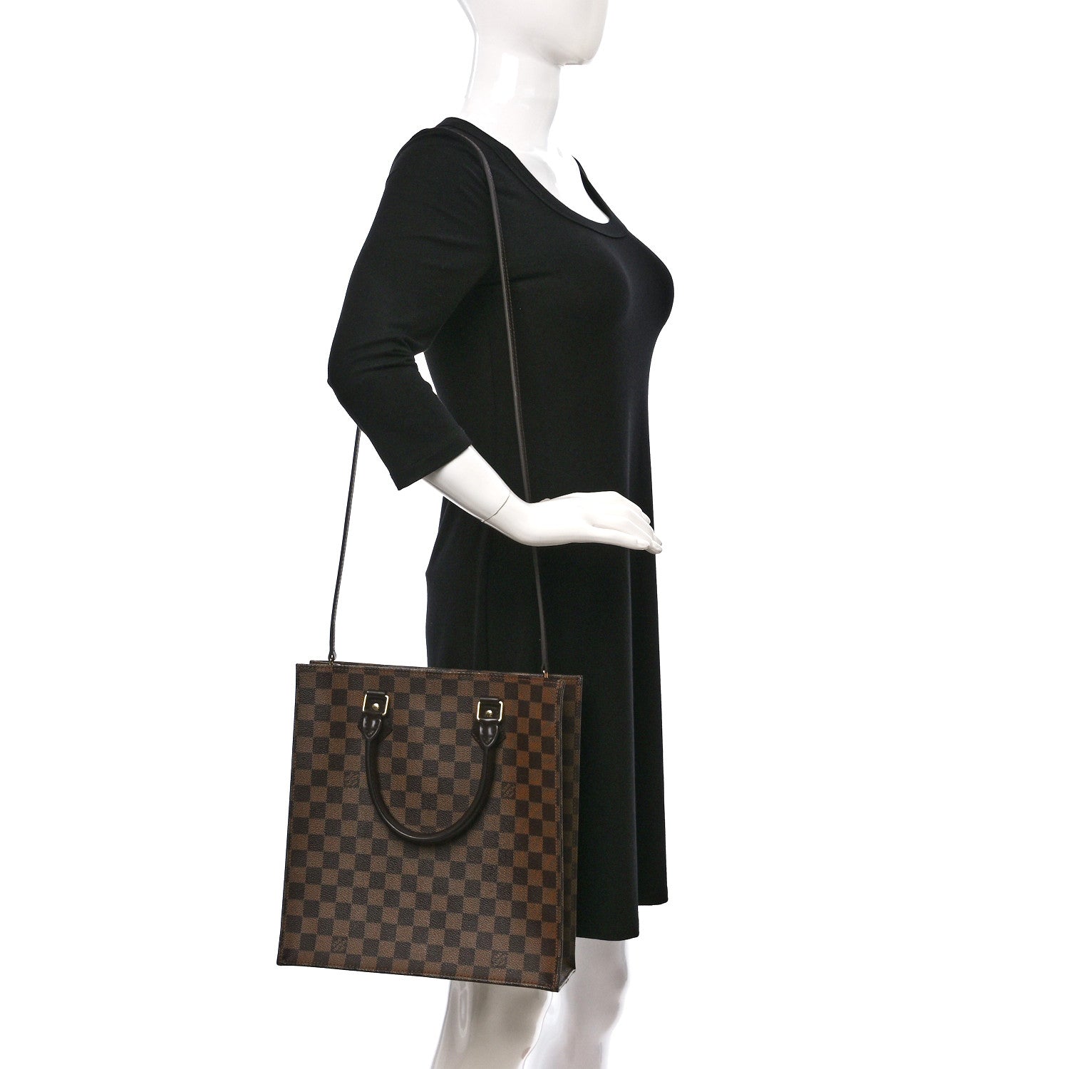 Louis Vuitton Damier Ebene Sac Plat PM 2 of 8