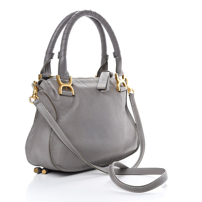 Chloe Calfskin Small Marcie Satchel Cashmere Grey 2 of 11