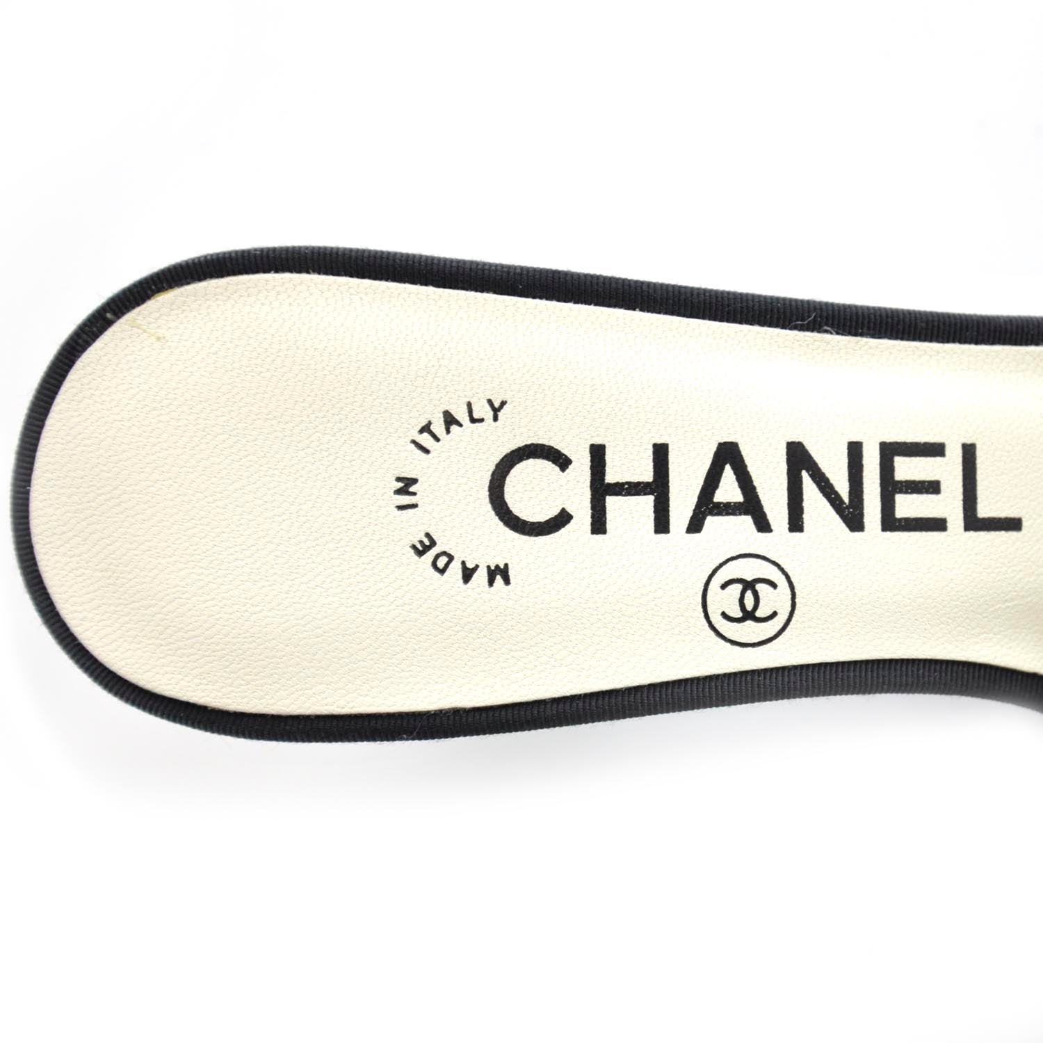 Chanel Leather CC Bow Mules 36 Black and White 6 of 8
