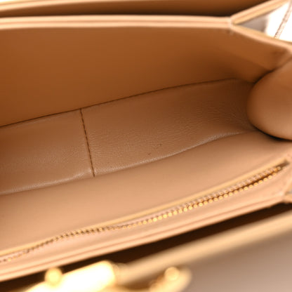 Celine Shiny Calfskin Teen Triomphe Oat Beige 5 of 9