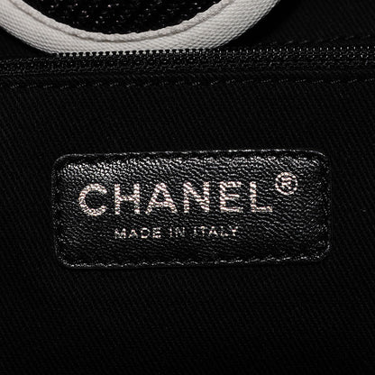 Chanel Canvas Large Deauville Tote Black White 6 of 7
