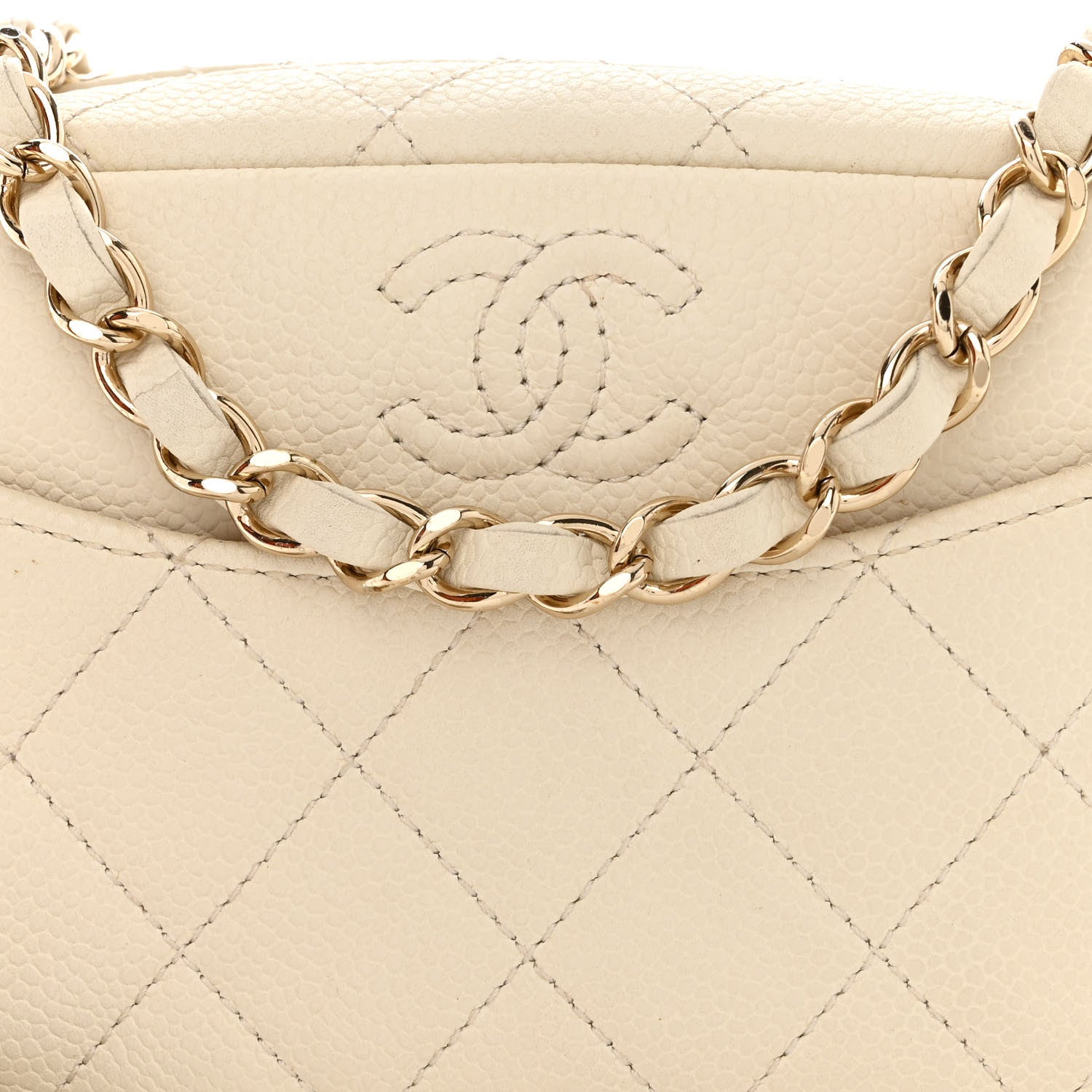 Chanel Caviar Quilted Mini Coco Tassel Camera Case White 8 of 11