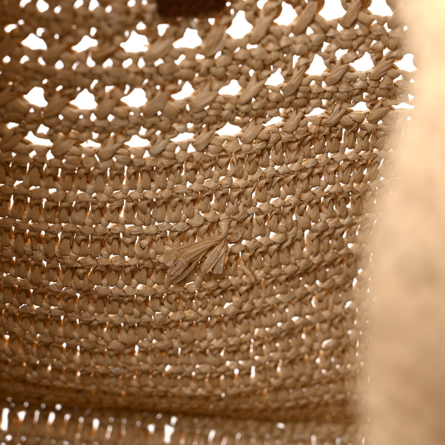 Raffia Monogram Hobo Naturale
