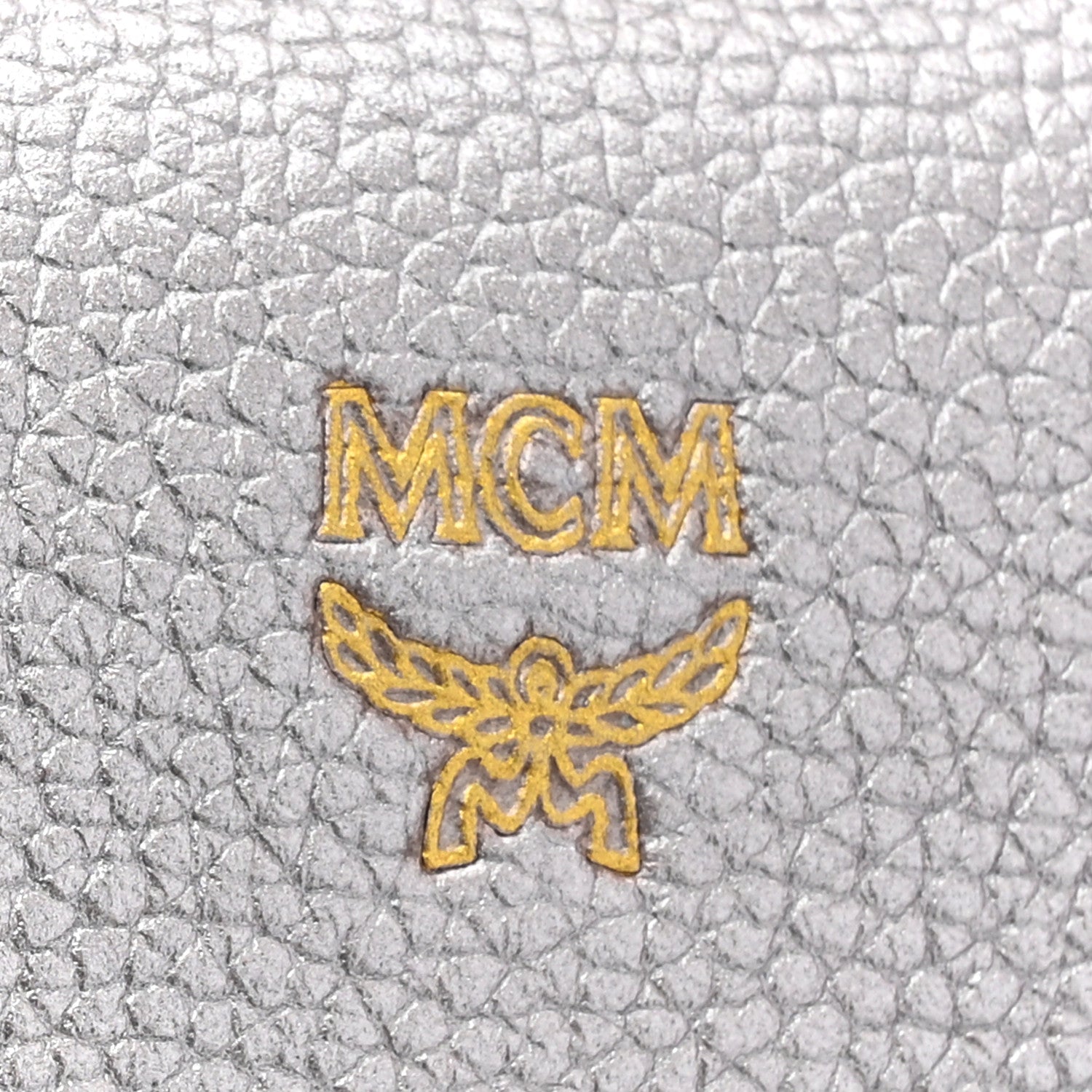 MCM Metallic Grained Calfskin Medium Milla Tote Spike Silver 6 of 13