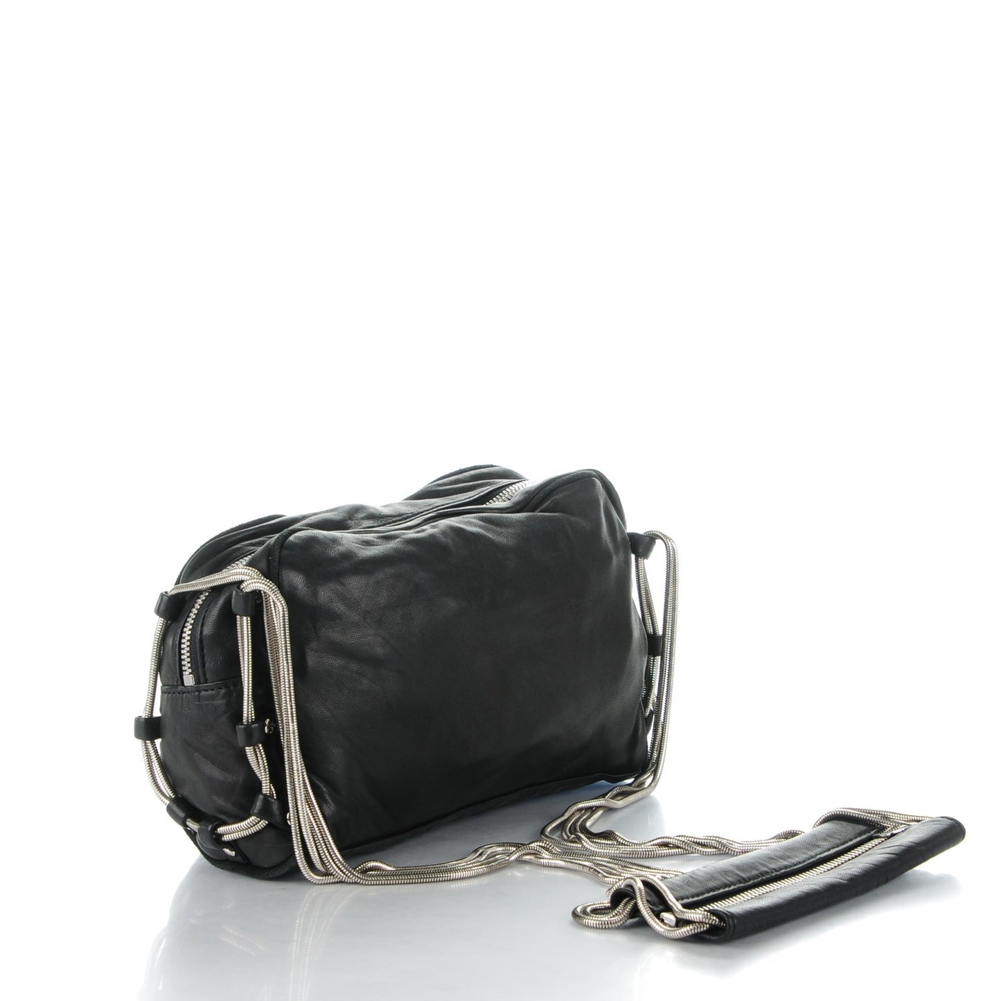 Washed Lambskin Brenda Chain Black