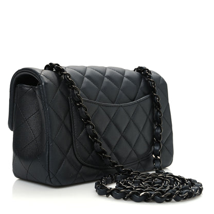 Chanel Pearly Lambskin Quilted Mini Rectangular Flap So Black 3 of 11