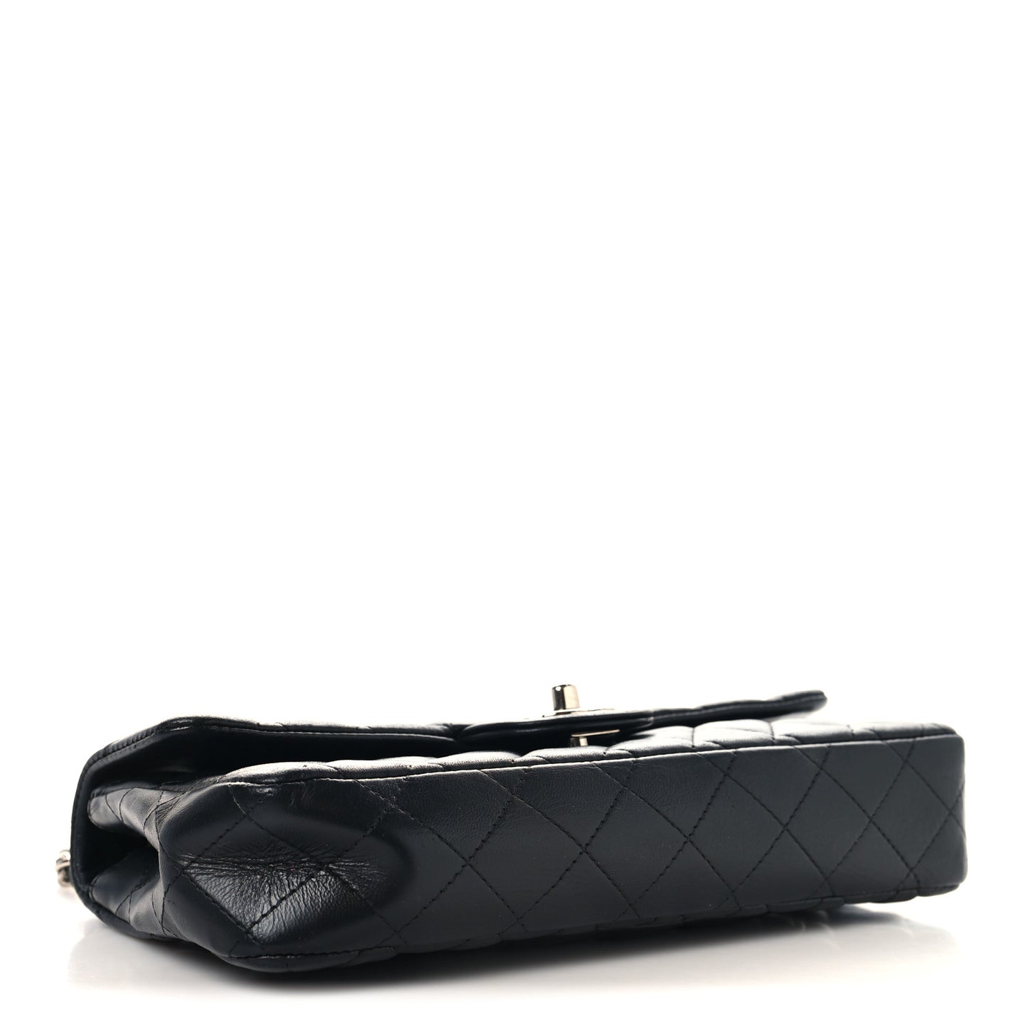 Lambskin Quilted East West Flap Black