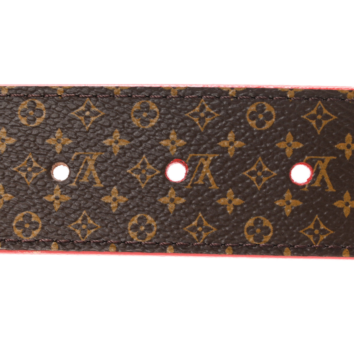 Epi 30mm LV Initiales Reversible Belt 80 32 Coquelicot