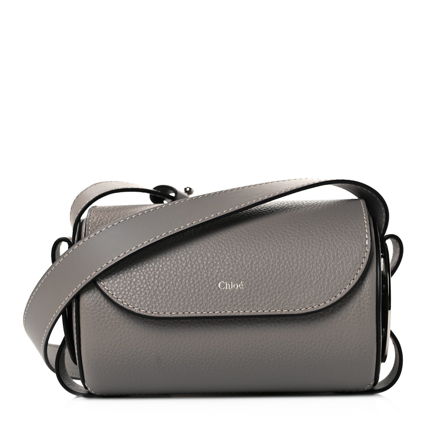 Small Grain Smooth Calfskin Mini Darryl Crossbody Motty Grey