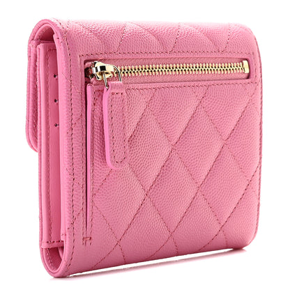 Chanel Caviar Quilted Compact Flap Wallet Pink 3 of 6