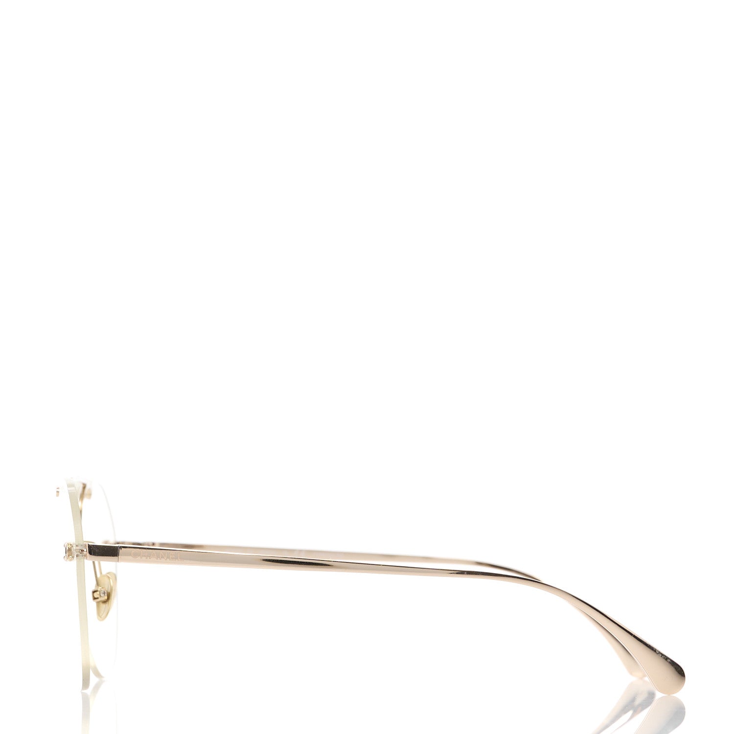 Chanel Titanium CC Pilot Aviator Sunglasses 4272-T Gold 3 of 8