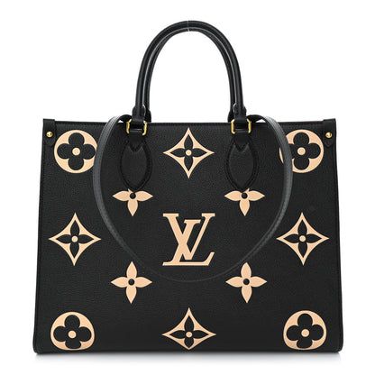 Louis Vuitton Empreinte Monogram Giant Onthego MM Black Beige 1 of 9