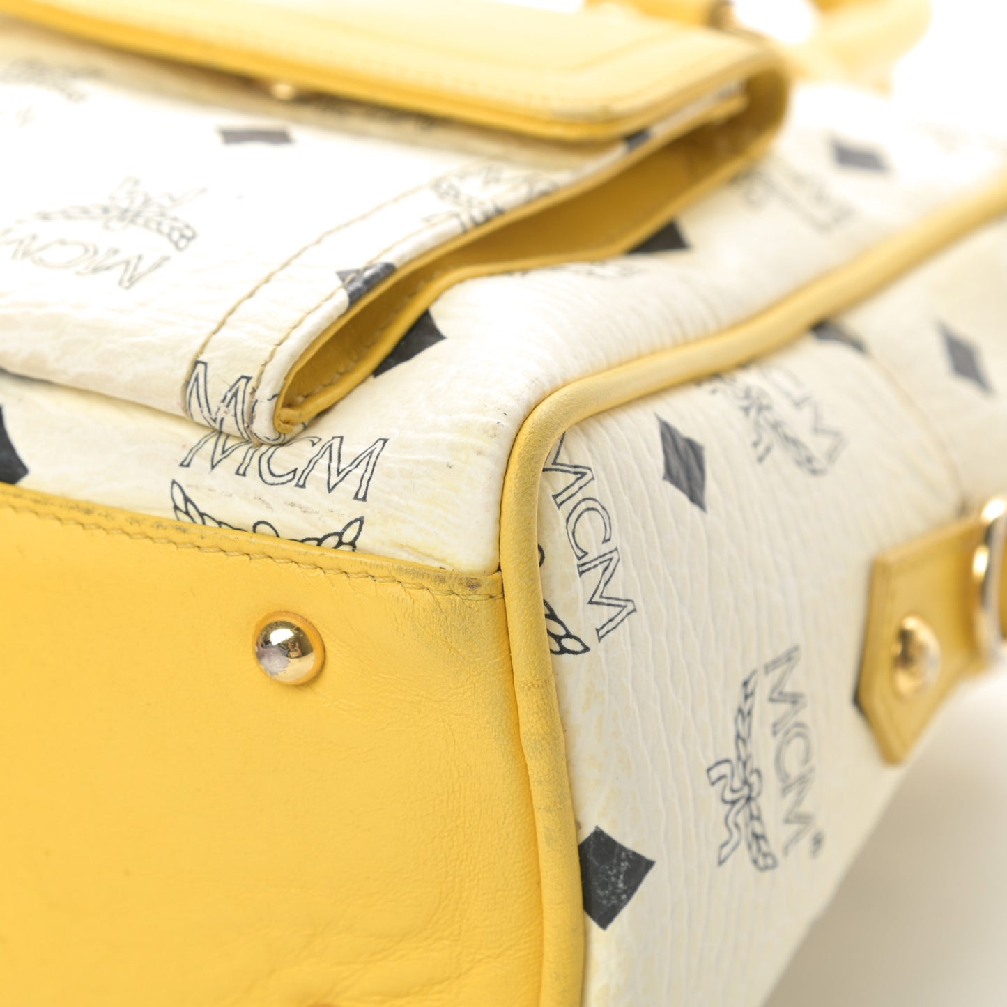 Visetos Satchel White Yellow