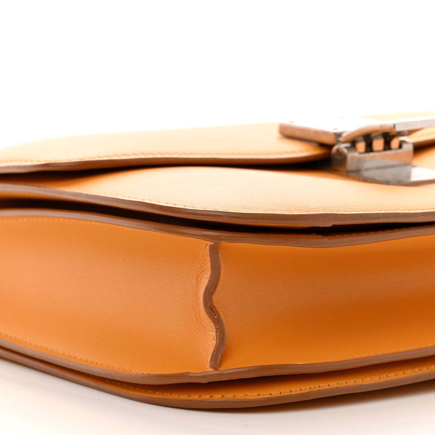 Box Calfskin Medium Classic Box Flap Bag Orange