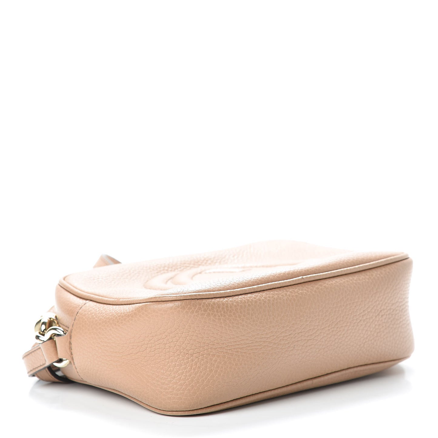 Pebbled Calfskin Small Soho Disco Bag Rose Beige