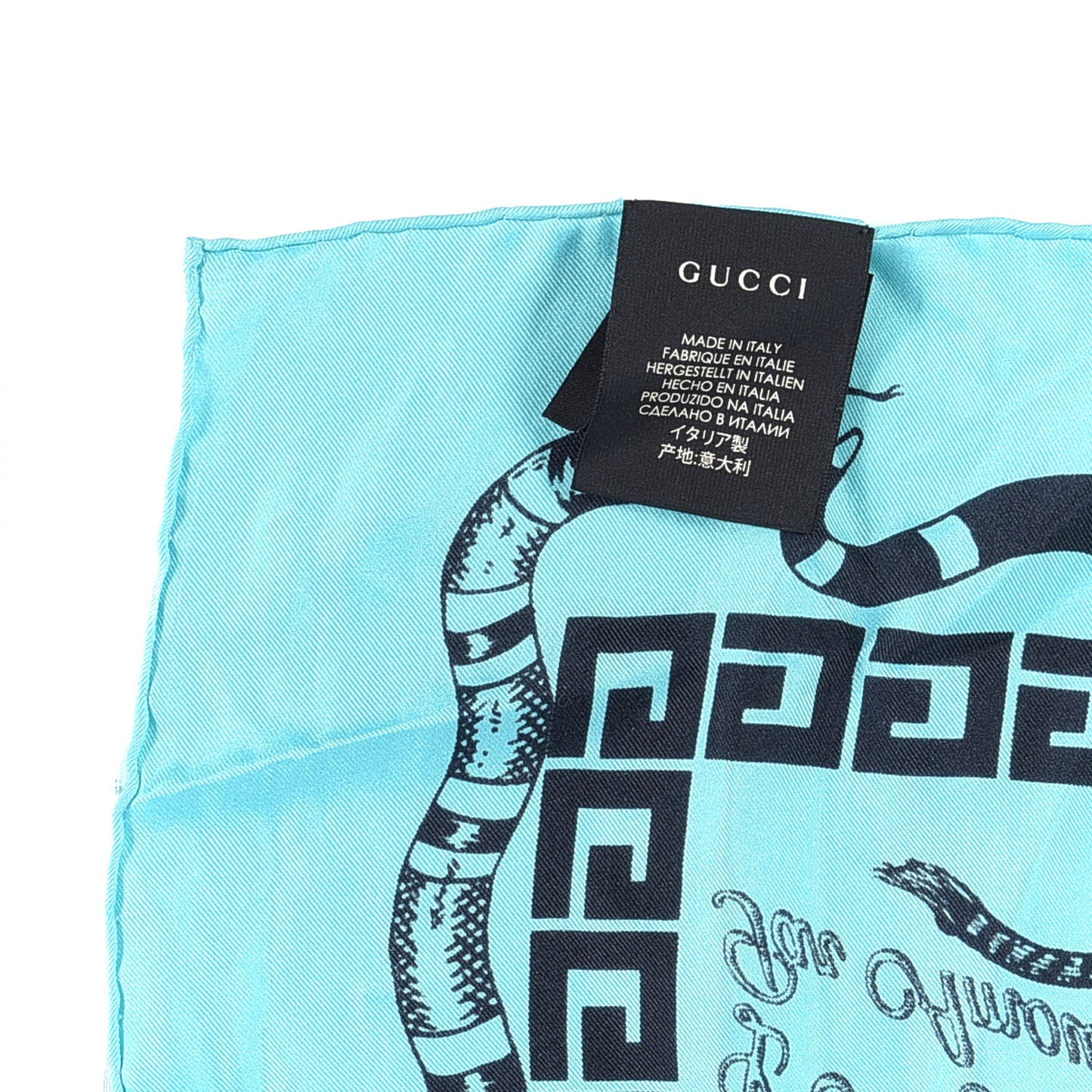 Silk Noodle Take Out Scarf Turquoise Blue