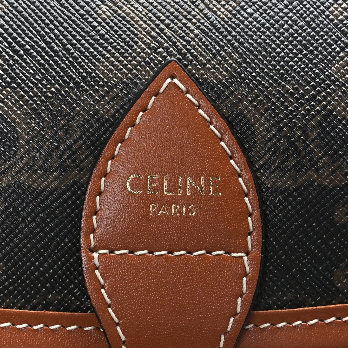 Triomphe Canvas Medium Folco Bag Tan