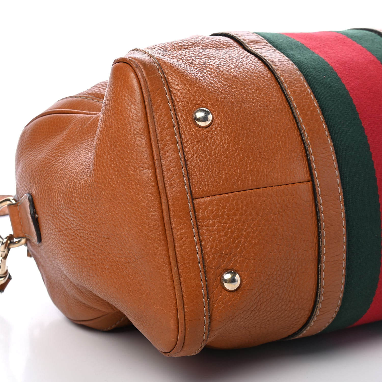 Gucci Calfskin Vintage Web Medium Boston Tobacco 8 of 9