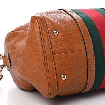 Gucci Calfskin Vintage Web Medium Boston Tobacco 8 of 9