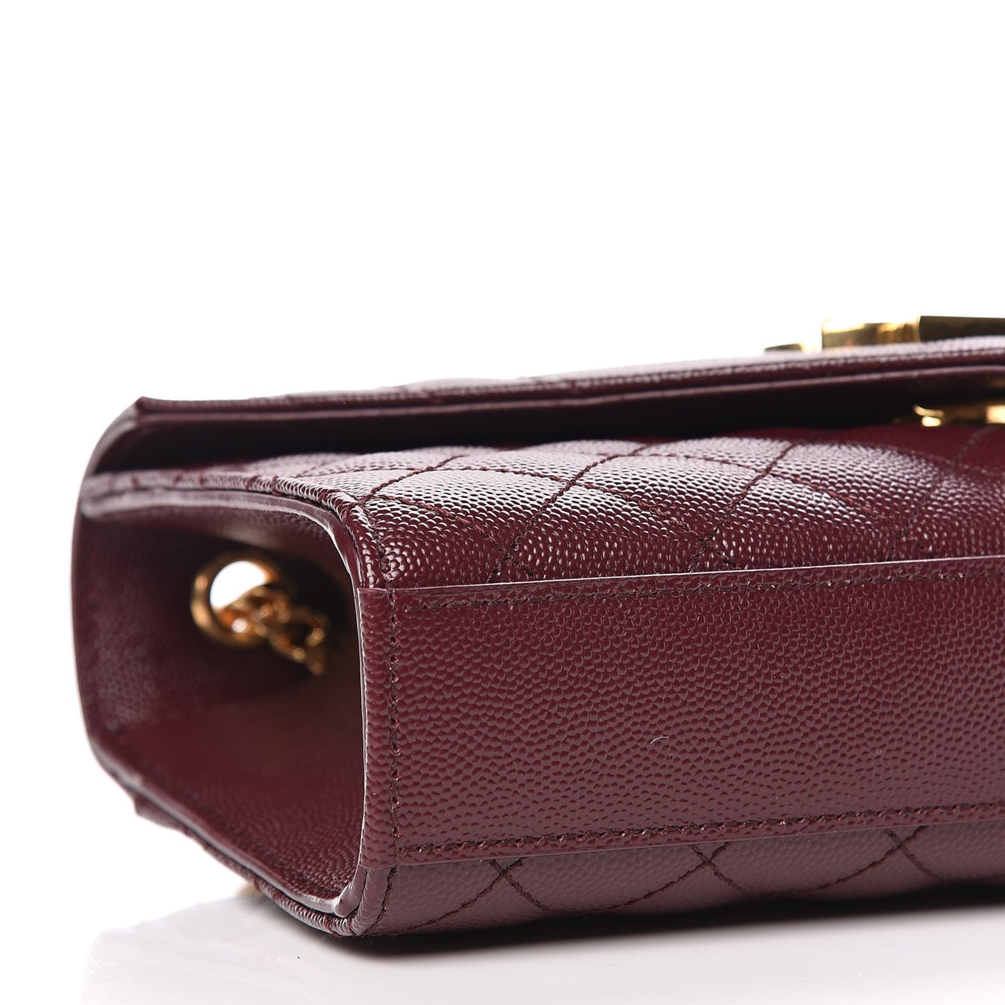 Grain De Poudre Tri-Quilt Monogram Small College Bag Burgundy