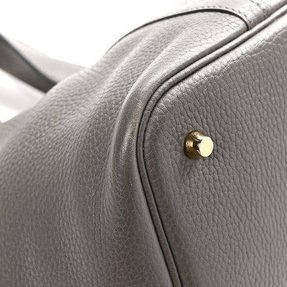 Hermes Taurillon Clemence Picotin Lock 22 MM Etain 11 of 12