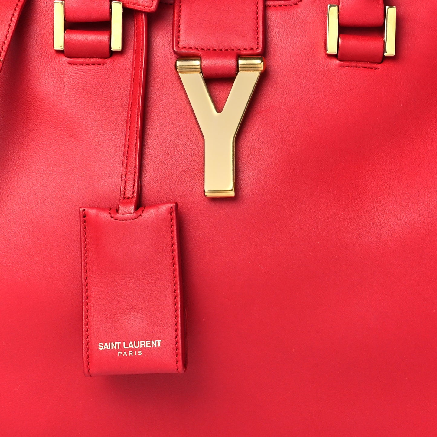 Calfskin Small Classic Y Cabas Red