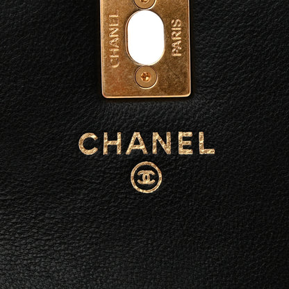 Chanel Lambskin Quilted Pearl Crush Phone Holder With Chain Black 5 of 10
