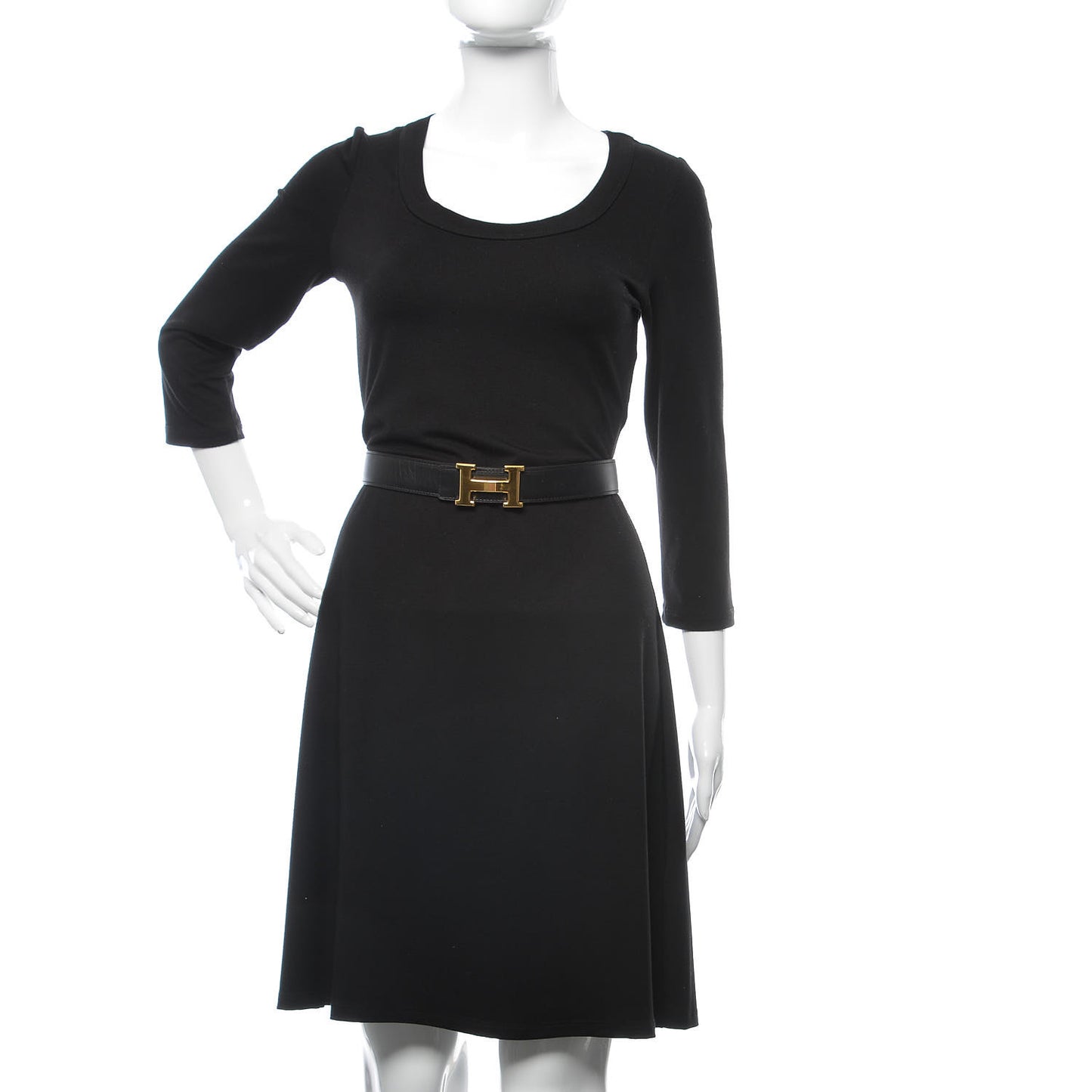 Swift Epsom 32mm H Belt 85 Black Gold