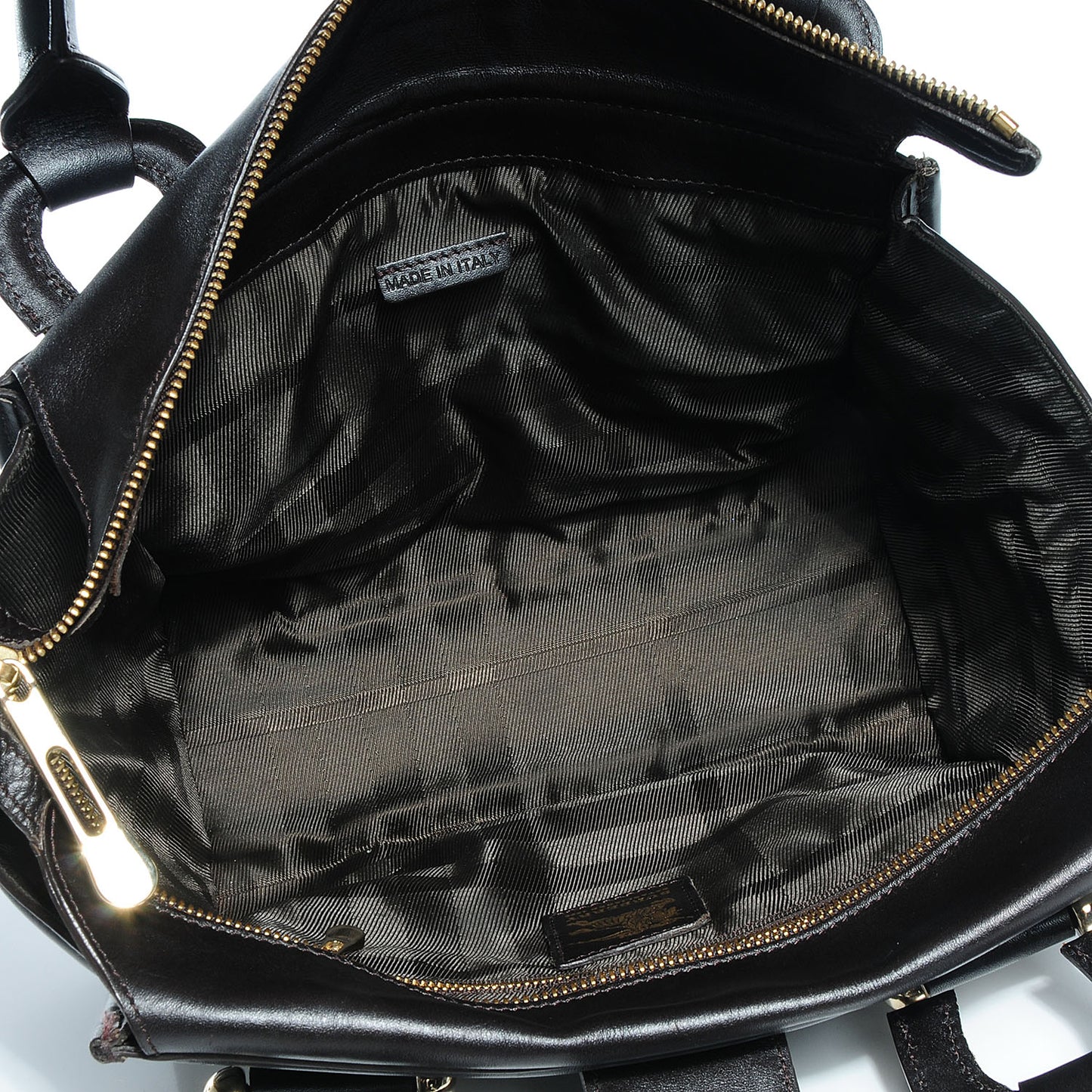 Quilted Calfskin Manor Tote Dark Brown