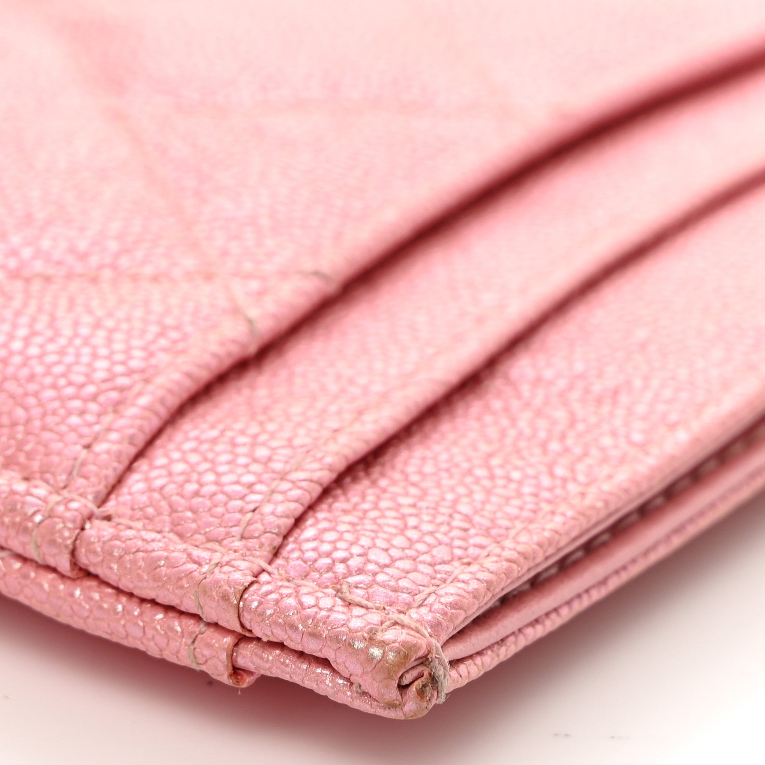 Chanel Iridescent Caviar Quilted Card Holder Pink 12 of 12