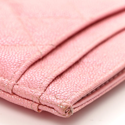 Chanel Iridescent Caviar Quilted Card Holder Pink 12 of 12
