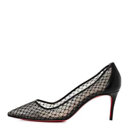 Christian Louboutin Nappa Saramor Fishnet 70 Pumps 37 Black 1 of 11