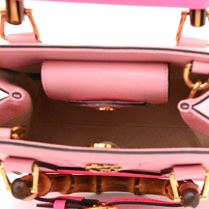 Gucci Wonka Grain Calfskin Mini Diana Tote Bag Wild Rose Fuxia Fluo 5 of 12