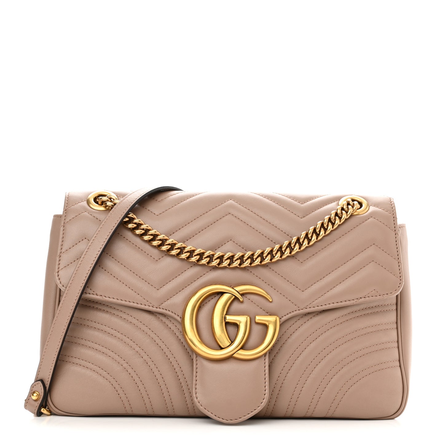 Calfskin Matelasse Medium GG Marmont Shoulder Bag Porcelain Rose