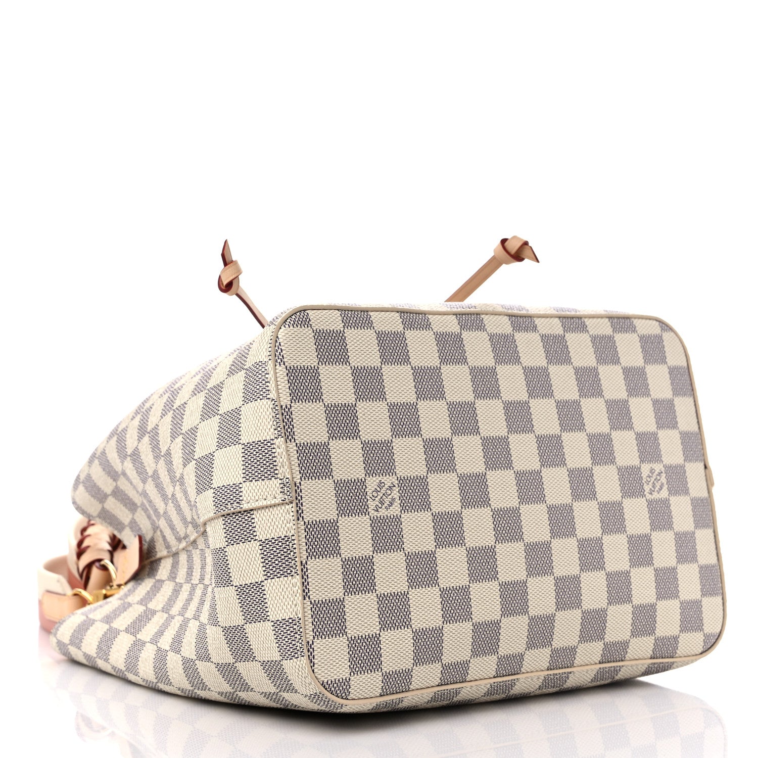 Louis Vuitton Damier Azur Braided Neonoe MM Peach Cream 4 of 9