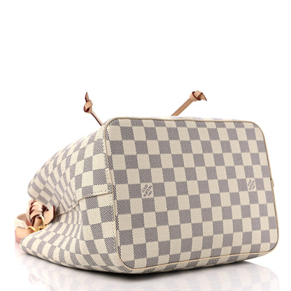 Louis Vuitton Damier Azur Braided Neonoe MM Peach Cream 4 of 9