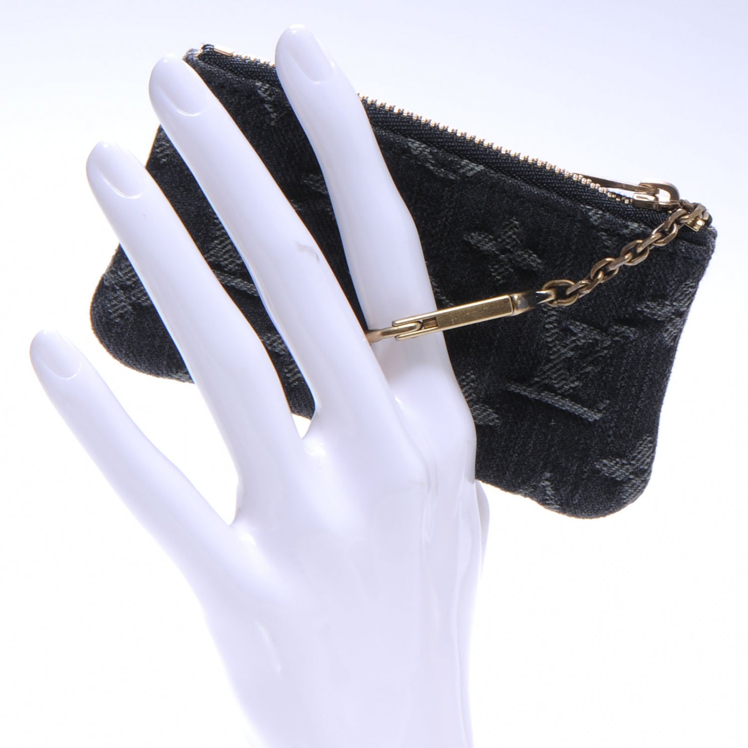 Louis Vuitton Denim Neo Key Pouch Black 2 of 7