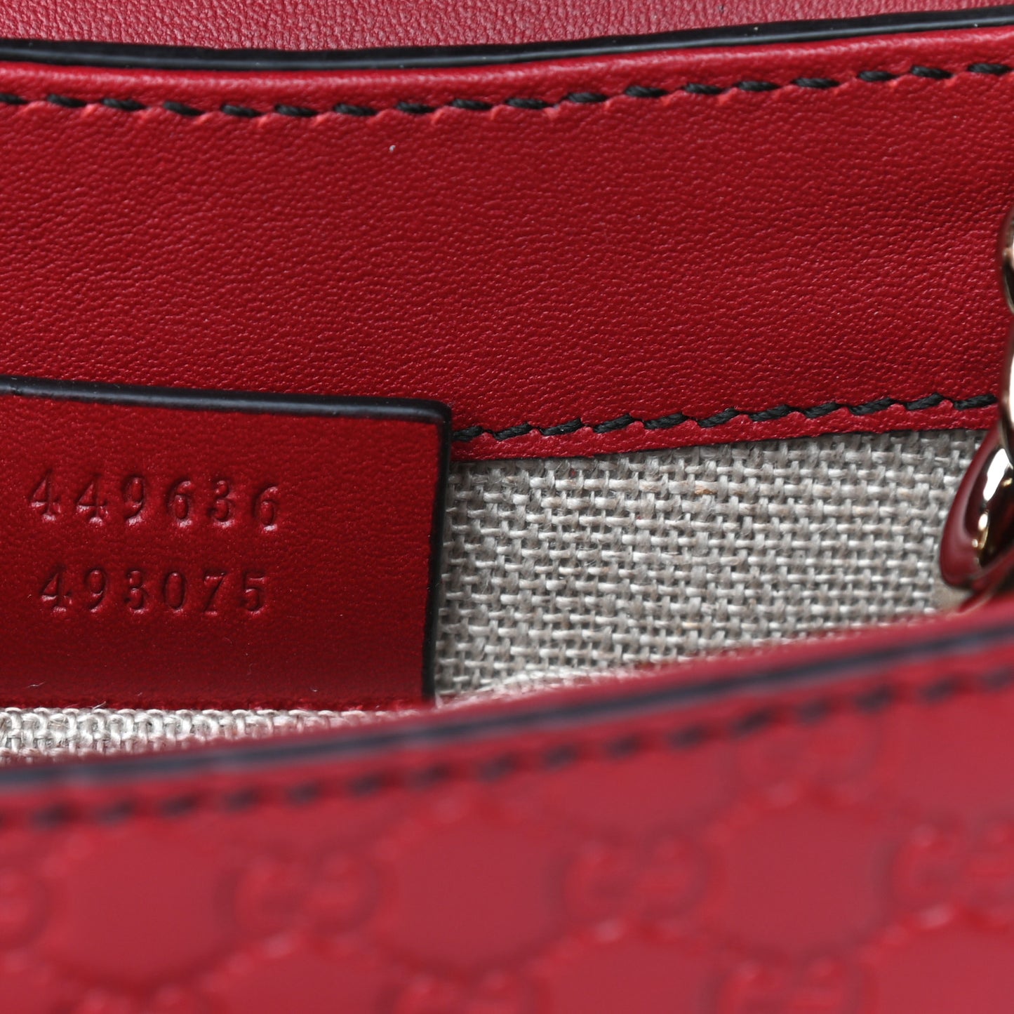 Soft Microguccissima Mini Emily Chain Shoulder Bag Rosso