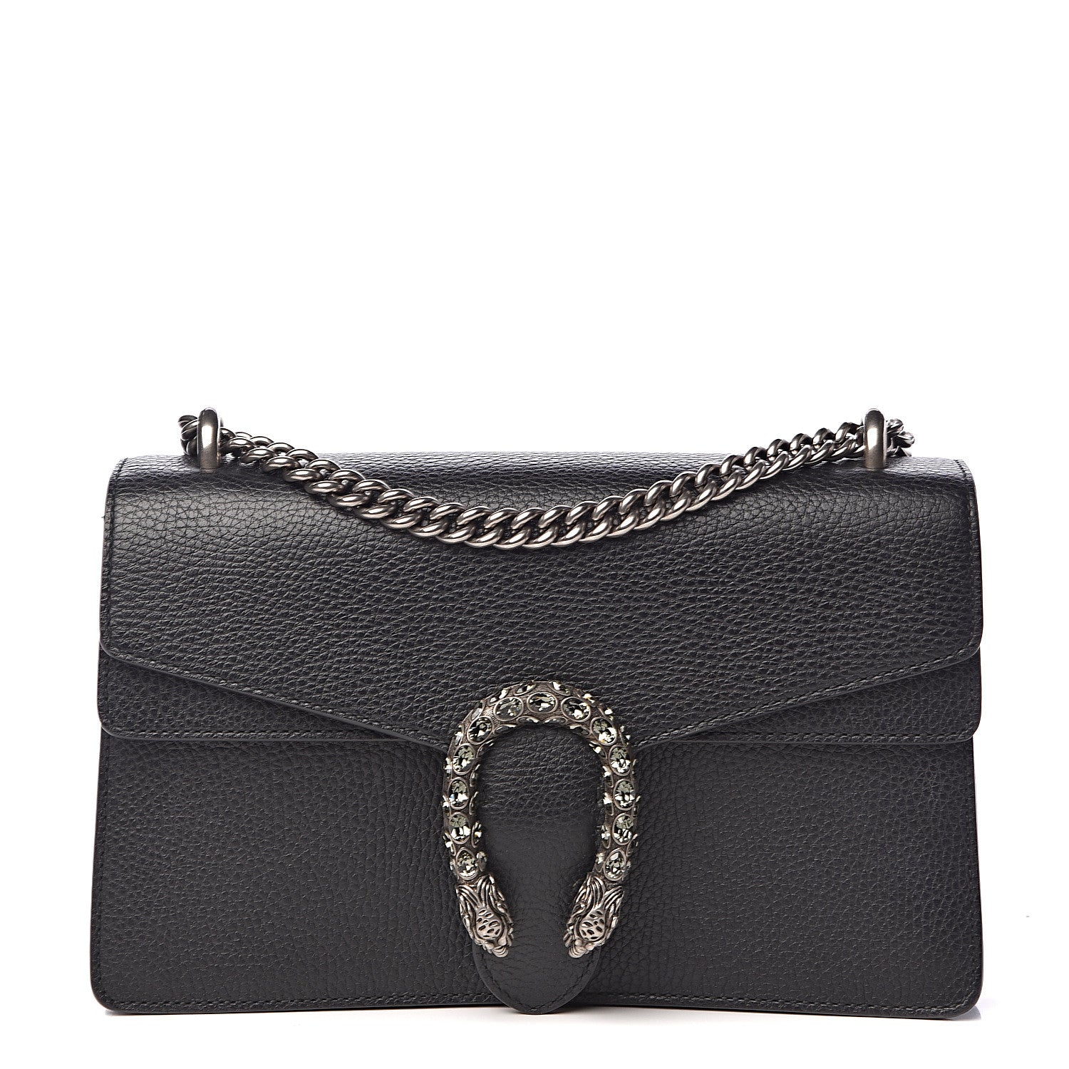 Gucci Pebbled Calfskin Small Dionysus Shoulder Bag Black 1 of 11