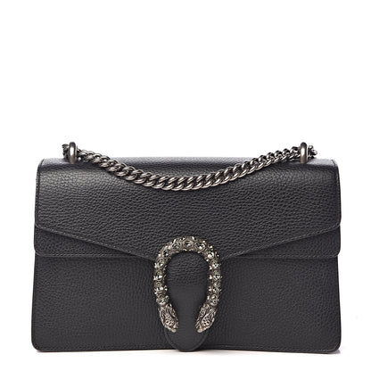 Gucci Pebbled Calfskin Small Dionysus Shoulder Bag Black 1 of 11
