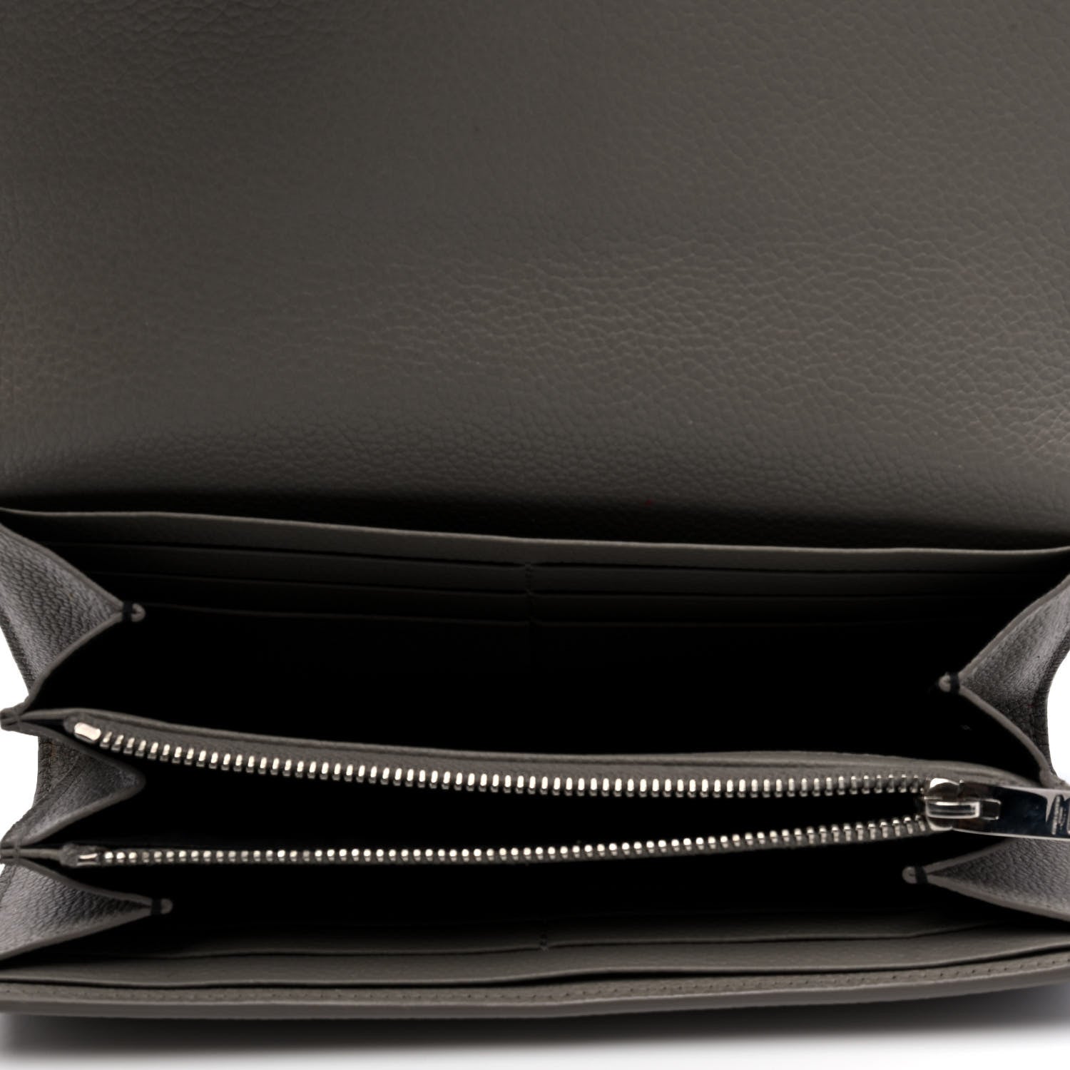 Saint Laurent Calfskin Classic Large Flap Wallet Grey 3 of 5