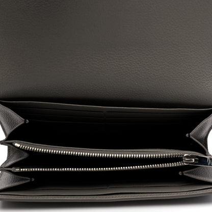 Saint Laurent Calfskin Classic Large Flap Wallet Grey 3 of 5