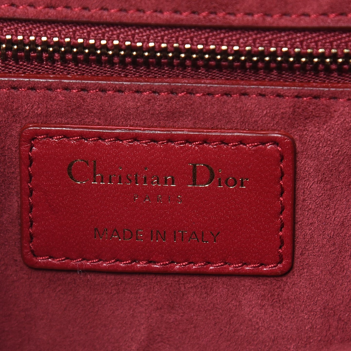 Lambskin Cannage Studded Large Dioraddict Flap Bag Red
