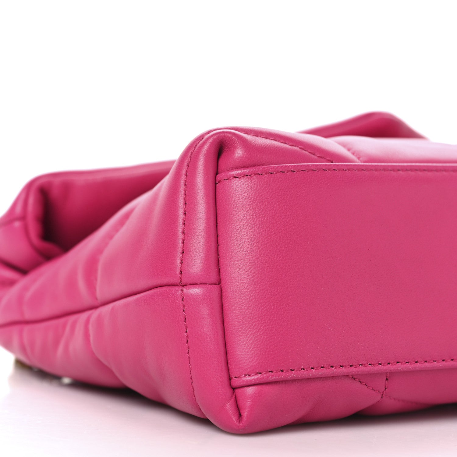 Saint Laurent Lambskin Quilted Toy Loulou Puffer Monogram Chain Satchel Bubblegum 9 of 11