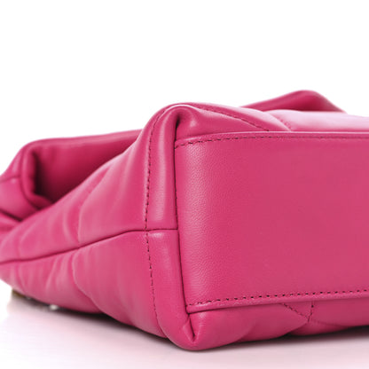 Saint Laurent Lambskin Quilted Toy Loulou Puffer Monogram Chain Satchel Bubblegum 9 of 11